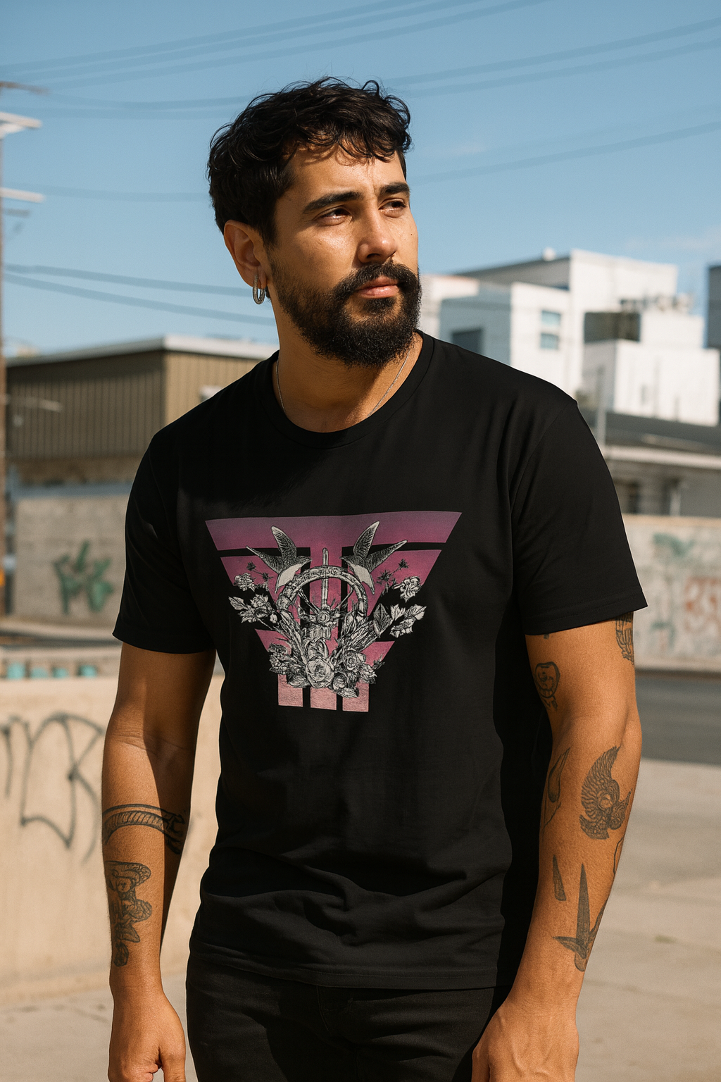 FTF COMPASS - UNISEX premium heavyweight tee