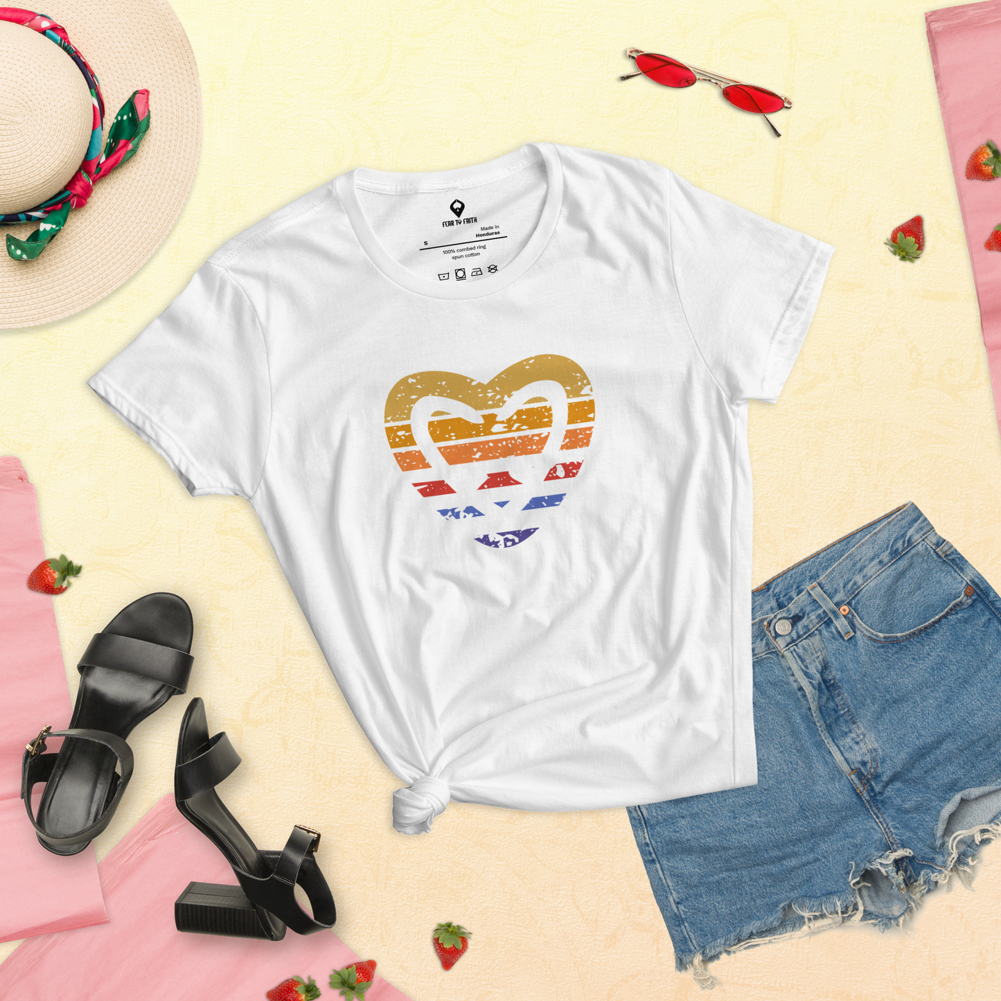 FTF HEART SURF - Women's short sleeve t-shirt